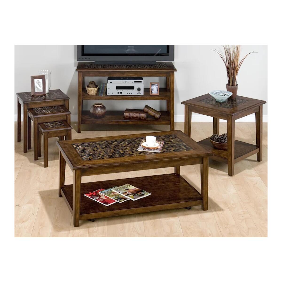 Baroque Brown End Table End tables Jofran 4