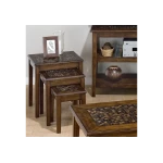 Baroque Brown 3-piece Nesting Chairside Tables