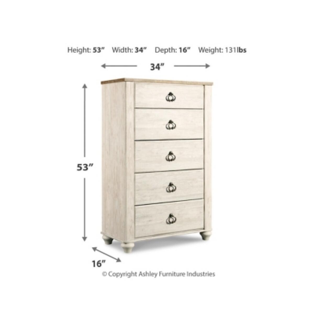 Willowton Chest of Drawers Chests Ashley Furniture 7