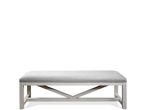 Osborne Upholstered Dining Bench – Grey Chairs & Benches Riverside Furniture