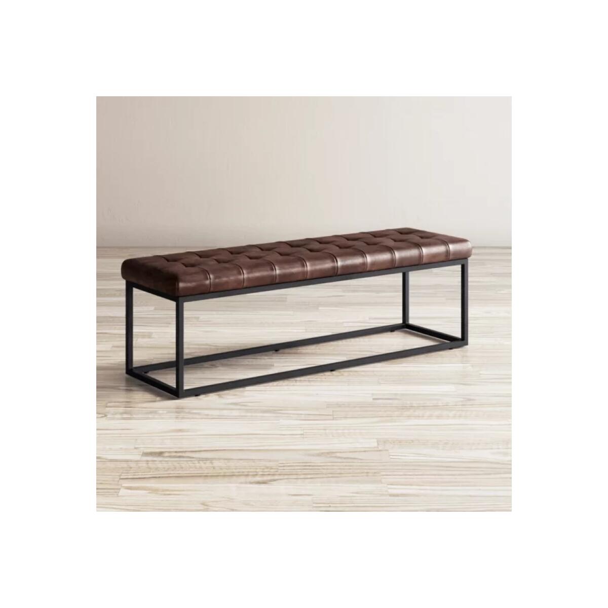 Leather Bench Accent Furniture Customizable 4
