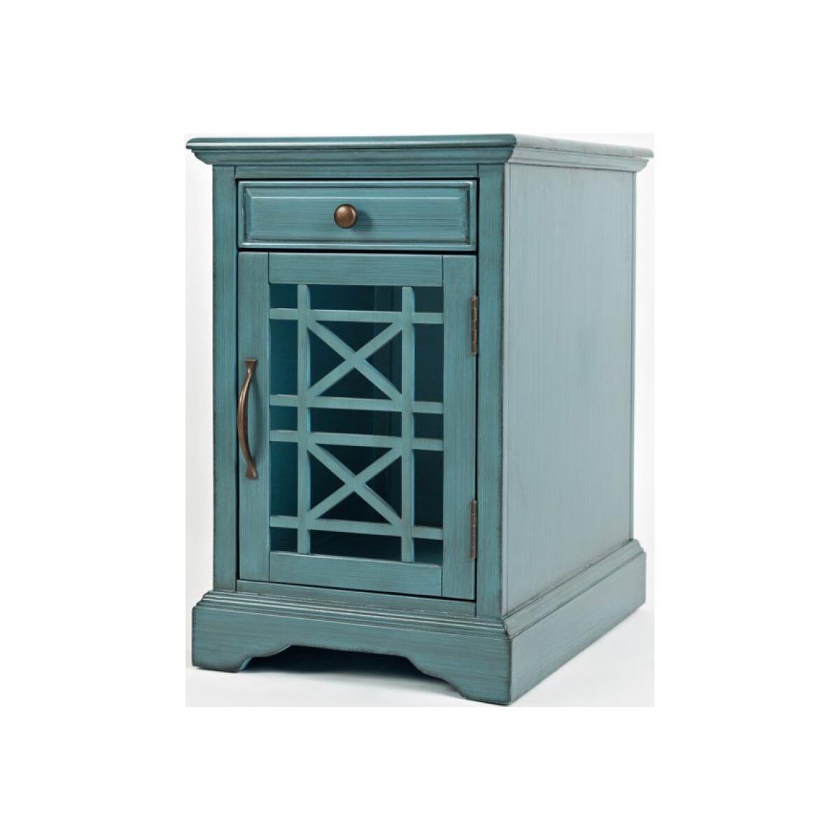 Craftsman Teal Power Chairside Table End tables Customizable 6