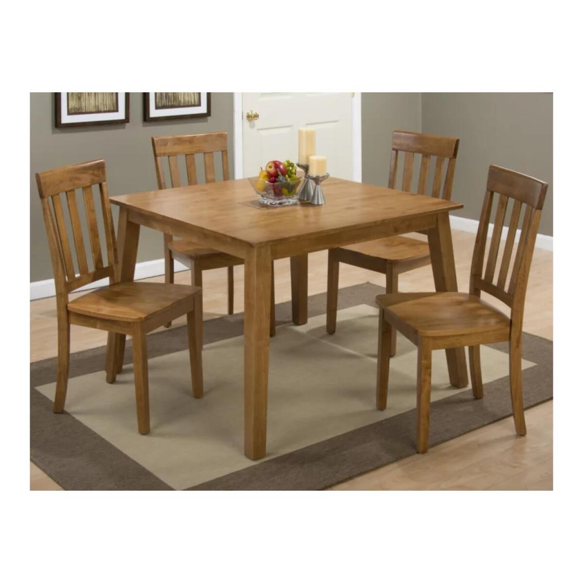 Simplicity Slat Back Side Chair Honey Finish Chairs & Benches Jofran 6