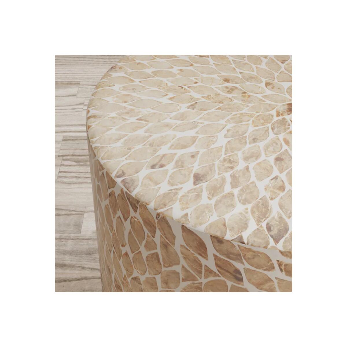 Global Archive Round Capiz Accent Table End tables Jofran 4