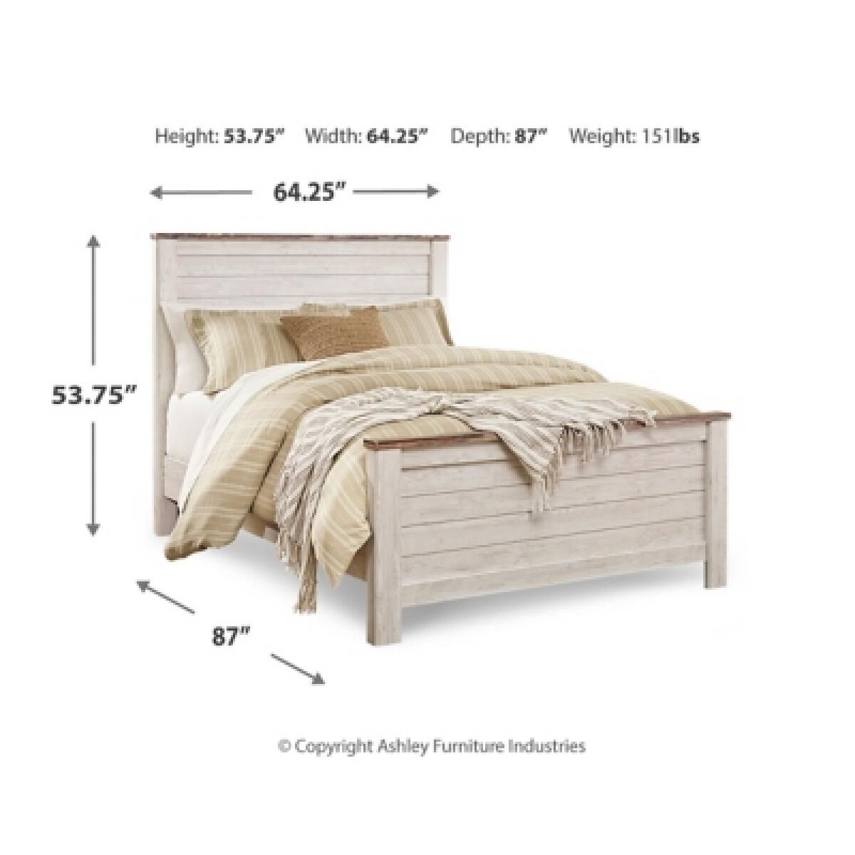 Willowton Queen Panel Bed Beds Ashley Furniture 6