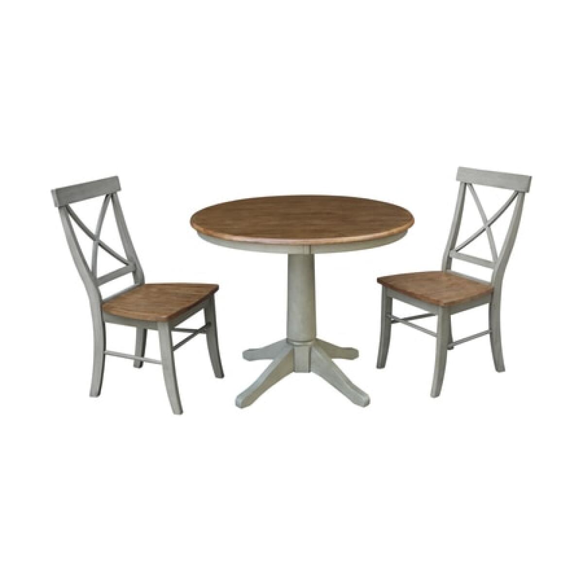Hickory/Stone Pedestal Table Dining Tables John Thomas Furniture 4
