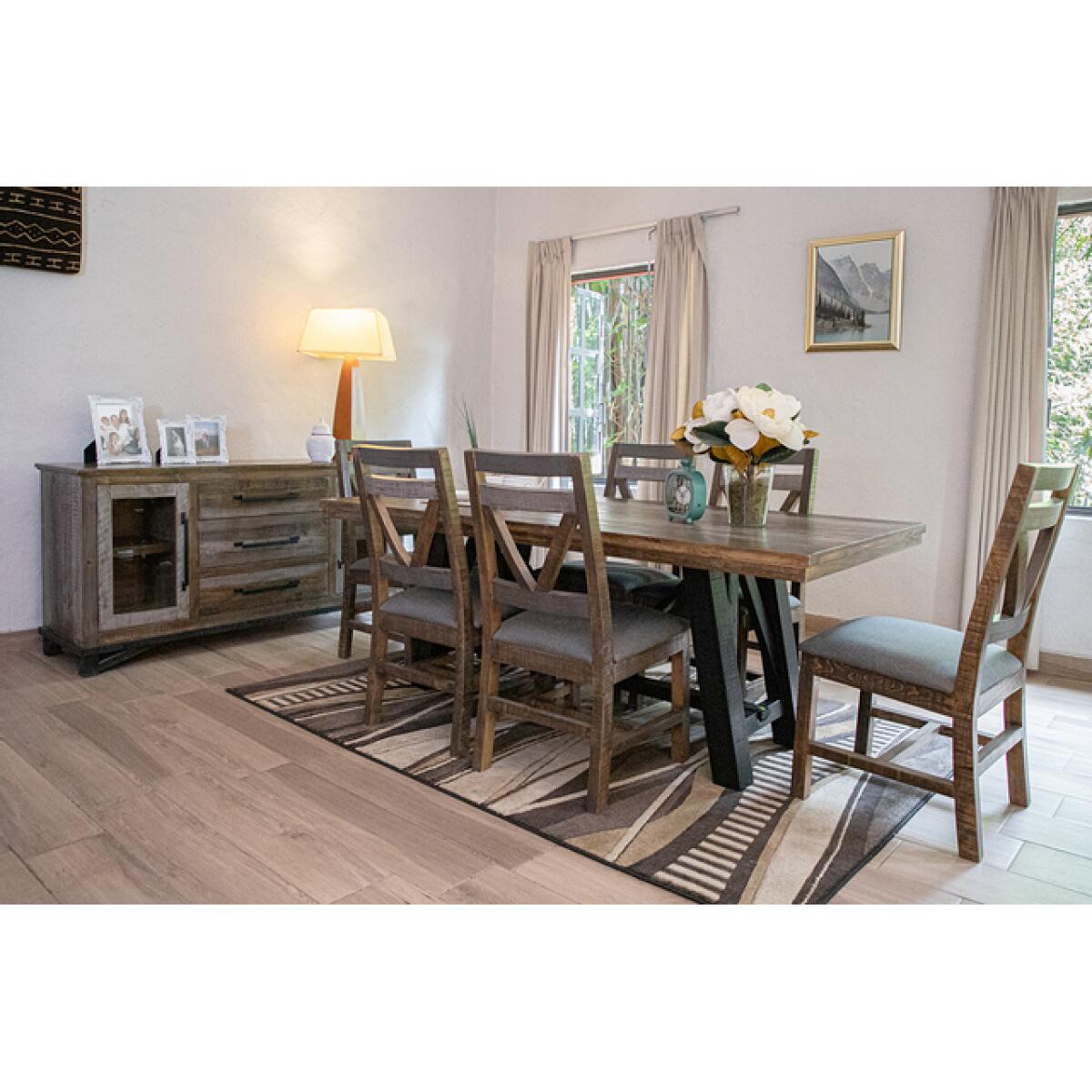 Loft Brown Dining Chair w/fabric seat Chairs & Benches International Furniture Direct 4