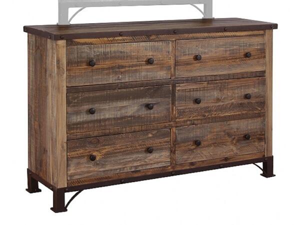 Antique Collection/Antique 6 Drawer Dresser Dressers International Furniture Direct