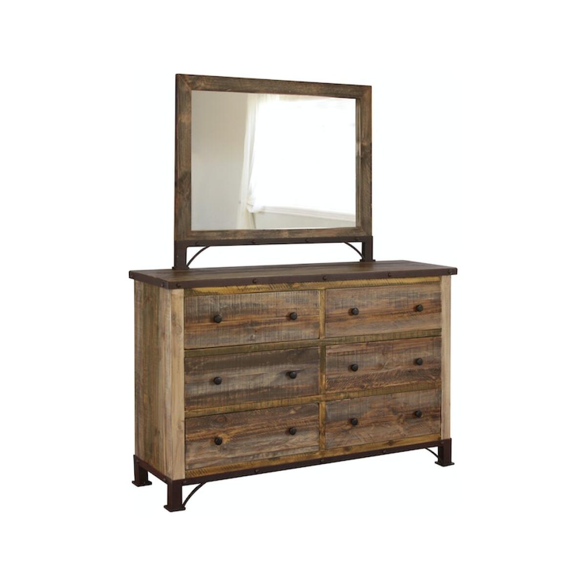 Antique Collection/Antique 6 Drawer Dresser Dressers International Furniture Direct 5