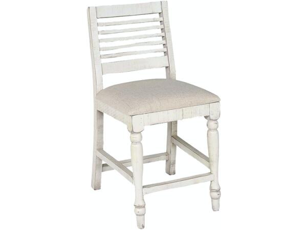 Stone White Ladder Back 24″ Stool Barstools International Furniture Direct