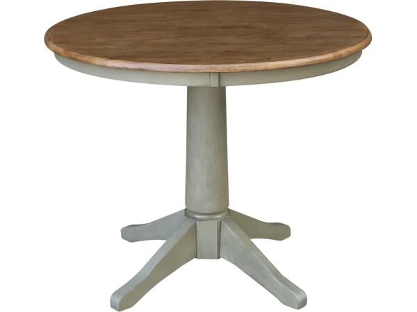 Hickory/Stone Pedestal Table Dining Tables John Thomas Furniture