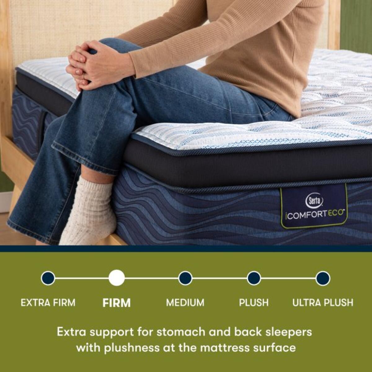 iComfortECO Q20GL Firm Pillow Top Firm Back Sleeper 6