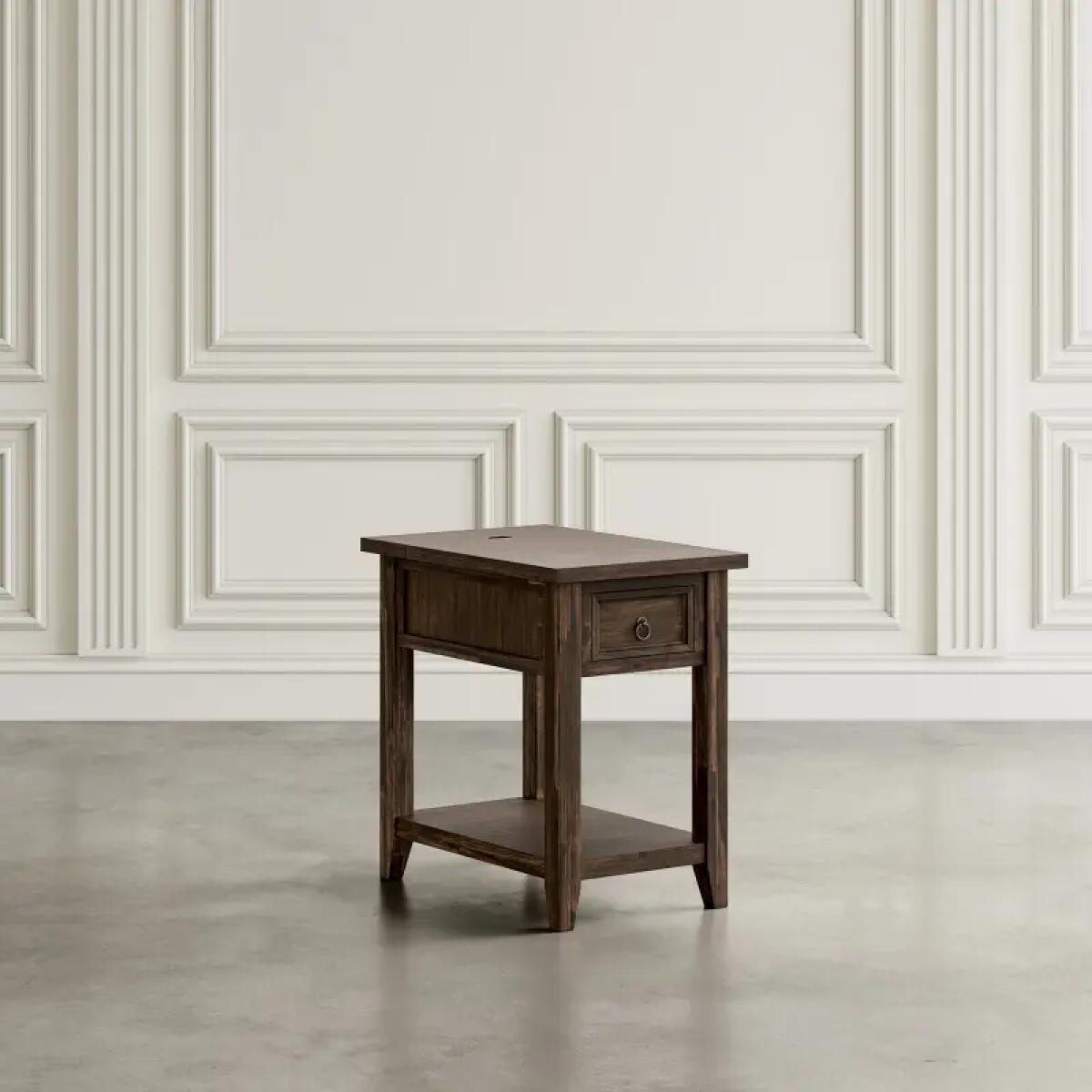 Bakersfield Power Chairside Table Chairside Tables Brown 7