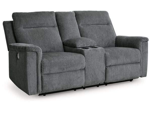 Barnsana Power Reclining Loveseat with Console Loveseats Ashley Furniture