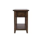 Bakersfield Power Chairside Table Chairside Tables Brown 16