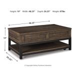 Johurst Coffee Table with Lift Top Cocktail & Coffee Tables Ashley Furniture 16