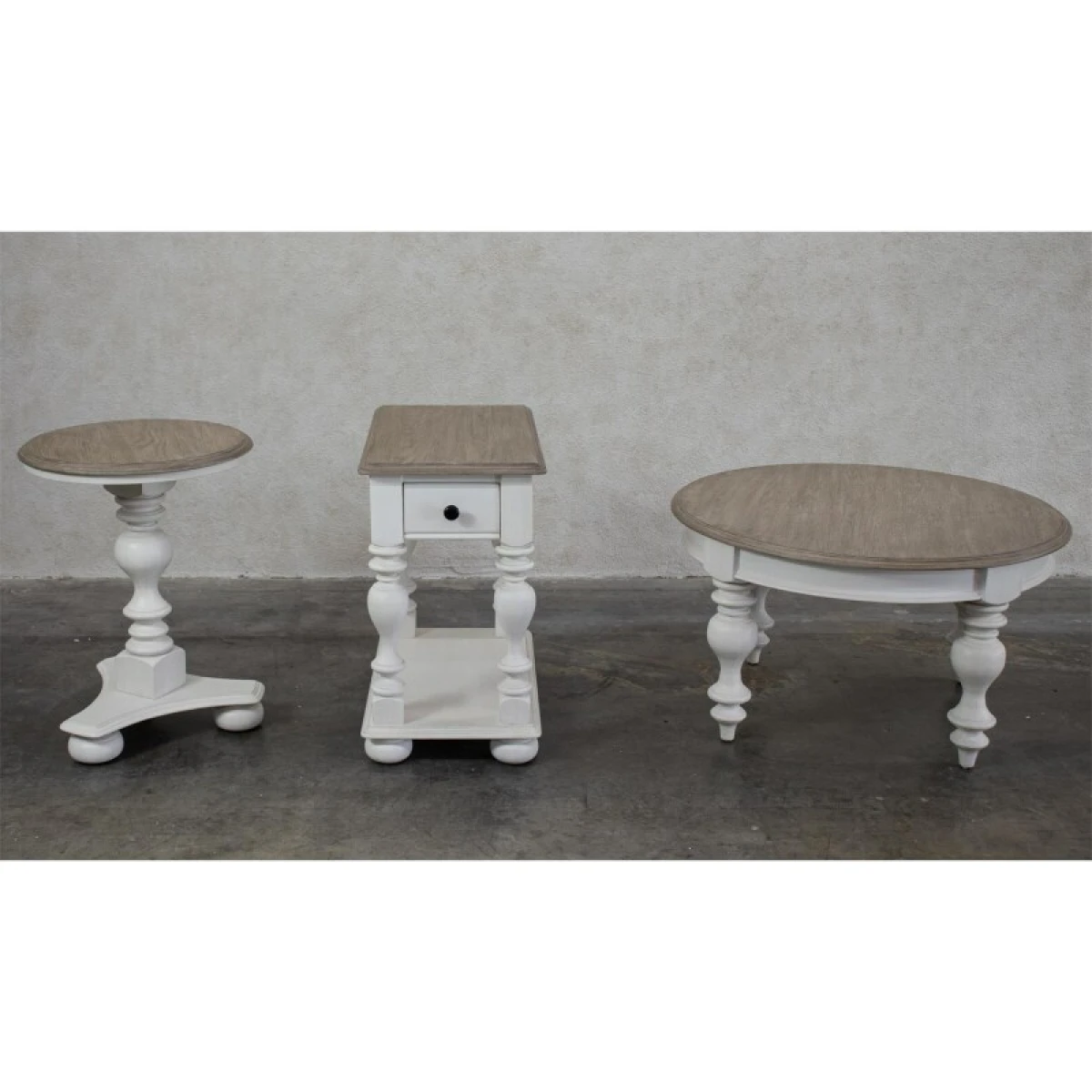 Round End Table End tables Cream 9