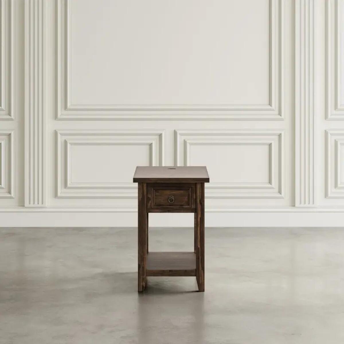 Bakersfield Power Chairside Table Chairside Tables Brown 8