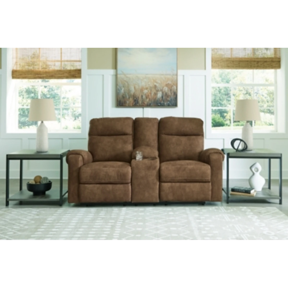 Edenwold Reclining Loveseat with Console Loveseats Ashley Furniture 5