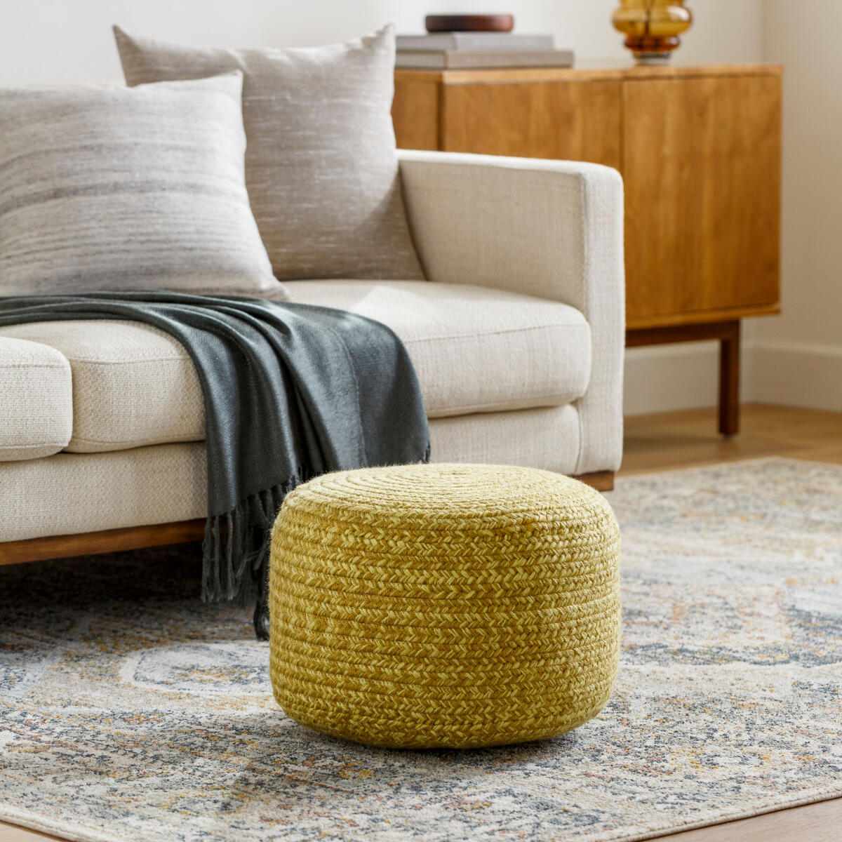 Entwined Pouf Ottomans & Poufs Surya 4