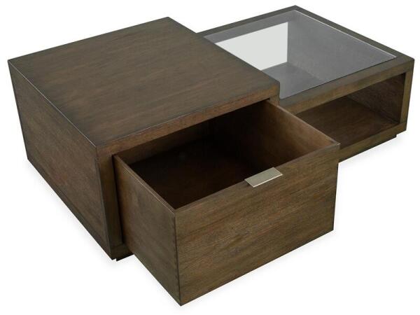 Merrick Rectangular Cocktail Table w/Casters Cocktail & Coffee Tables Brown 17