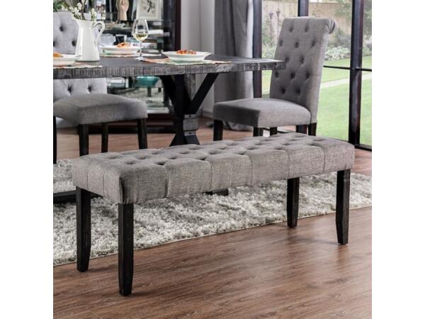 Alfred Bench Chairs & Benches Antique Black/Light Gray