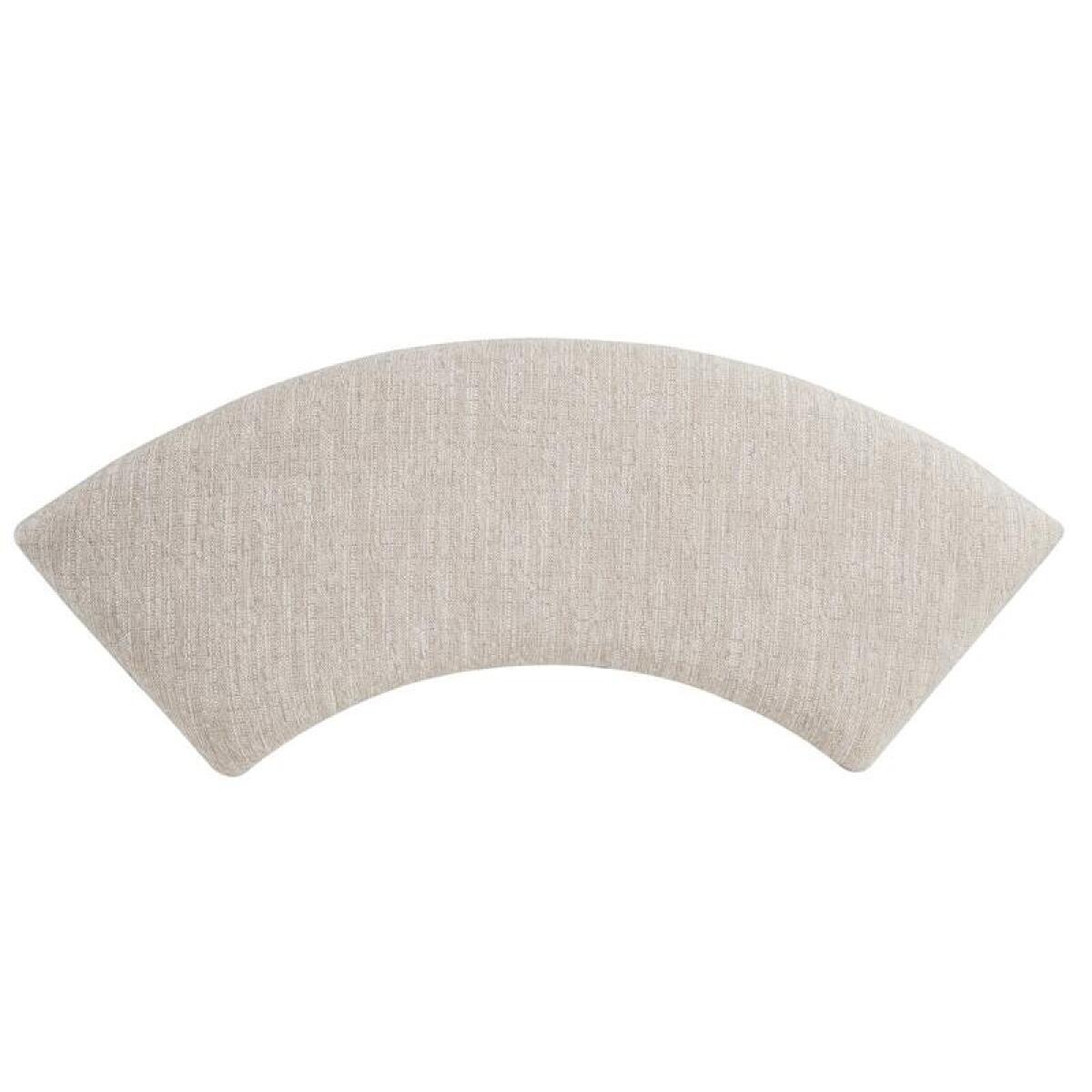 Paxton Place Curved Bench w/Upholstered Seat Chairs & Benches Brown 7