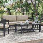 Adele 5 Pc. Conversation Set w/ Adjustable Chairs Outdoor Sets Black/Gray 2
