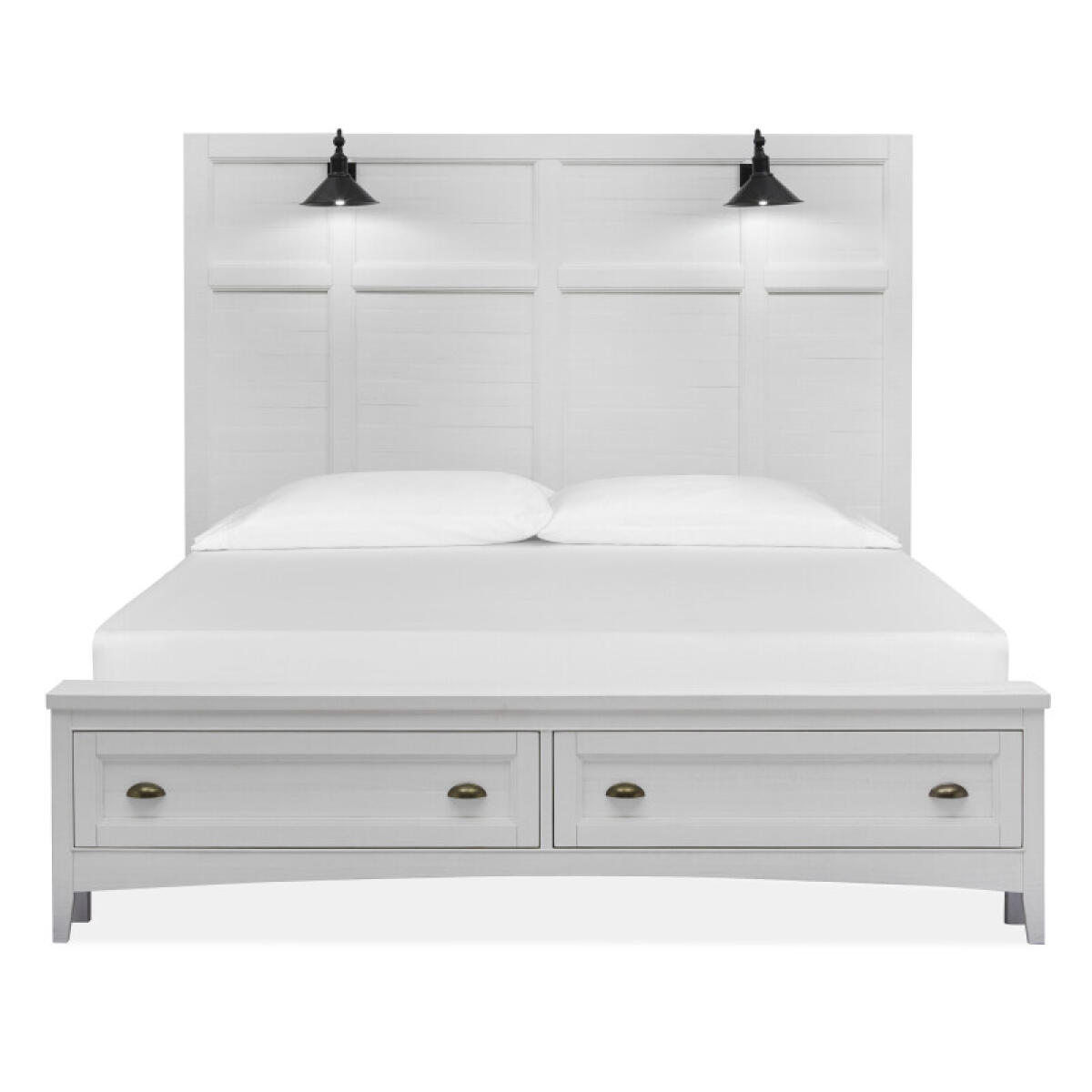 Heron B4400-69B Complete King Lamp Panel Storage Bed - Image 5