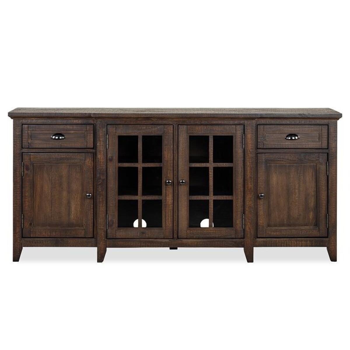 Bay Creek Console 70″ Entertainment Stands Brown 4