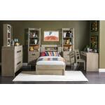Complete Panel Bed Twin 33 Weathered Oak Finish Youth Beds Brown 18