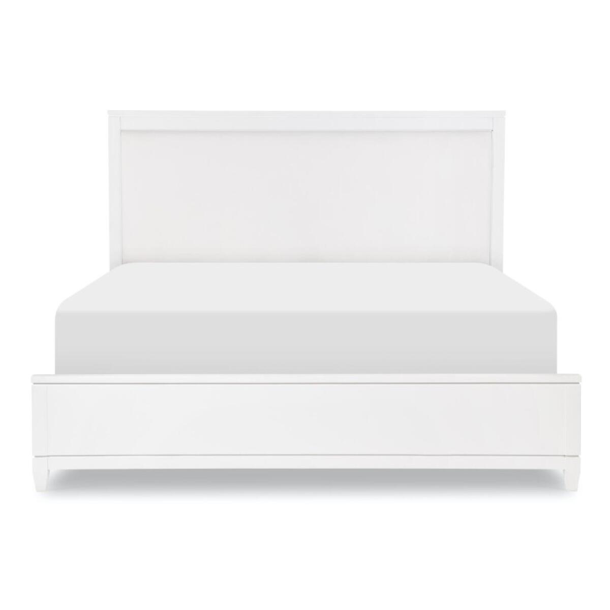 Complete Upholstered Bed King 6/6 White Finish Beds Beds 5