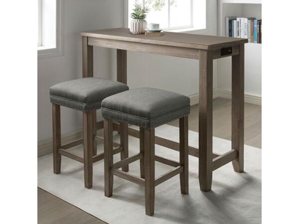 Caerleon 3 Pc. Counter Ht. Dining Set Dining Sets Brown