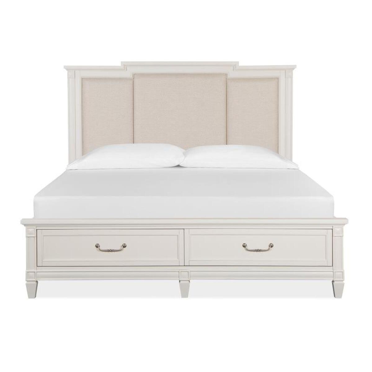 04b70b9bfb52e85ce04bb5bb074c2a7c Willowbrook Complete King Panel Storage Bed w/Upholstered Headboard - Image 1