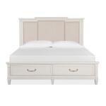 Willowbrook Complete King Panel Storage Bed w/Upholstered Headboard