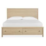 Merrifield Wood King Panel Bed Storage Footboard KD