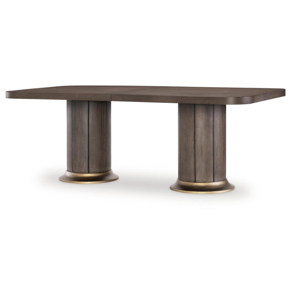 Complete Double Pedestal Dining Table Dining Tables Brown 4