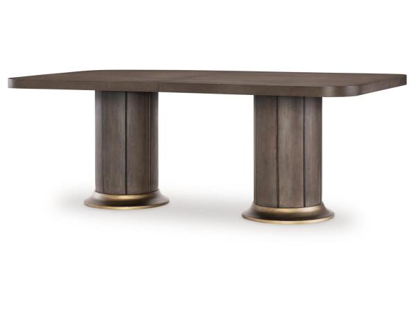 Complete Double Pedestal Dining Table Dining Tables Brown
