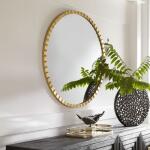 Dandridge Round Mirror, Gold - Image 7