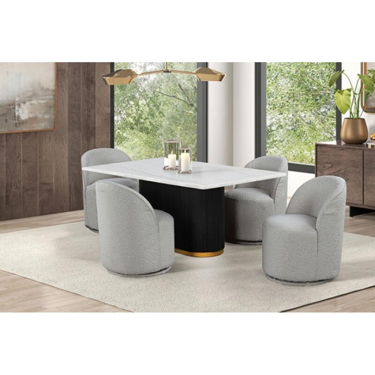 Broager Dining Swivel Chair, Light Gray - Image 3