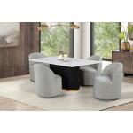 Broager Dining Swivel Chair, Light Gray - Image 3