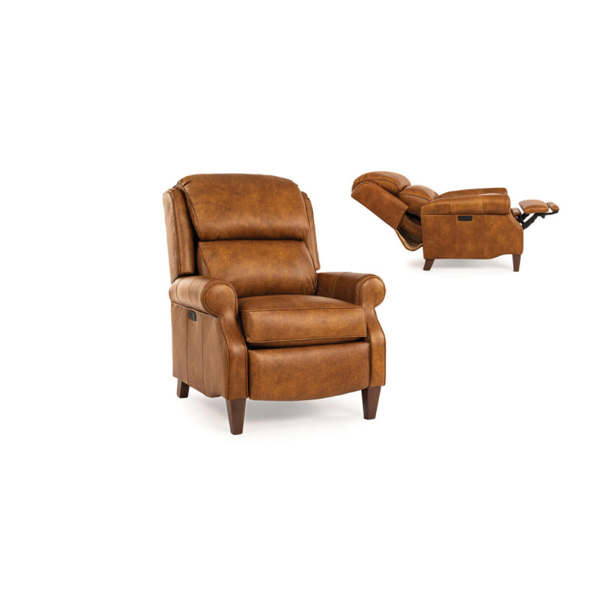 Pressback Reclining Chair 503-33 Recliners Brown 4