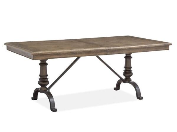 Roxbury Manor Metal Rectangular Dining Table Base KD Dining Table Bases Brown