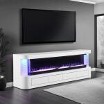 Peseux 71″ TV Stand w/ Electric Fire Place Entertainment Stands Entertainment Stands 2