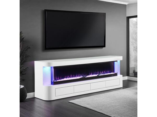 Luken 71″ TV Stand w/ Electric Fire Place Entertainment Stands Entertainment Stands
