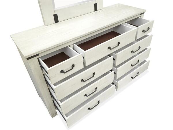 Chesters Mill Drawer Dresser Dressers Alabaster, Aged Iron 14