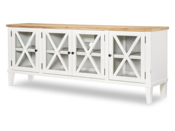 Media Console Entertainment Stands Amber And Cotton