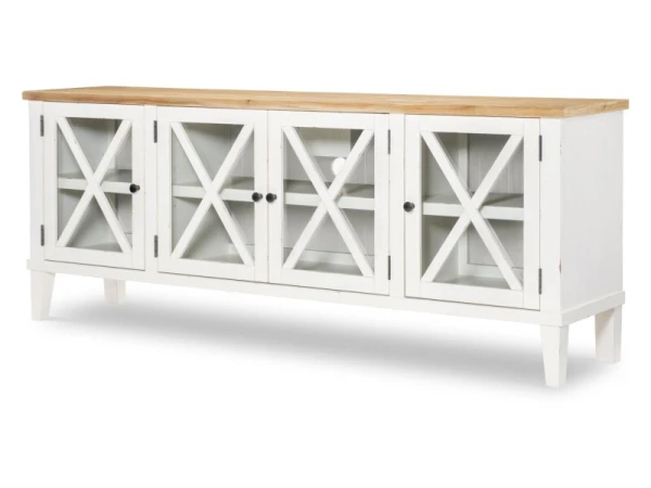 Media Console Entertainment Stands Amber And Cotton