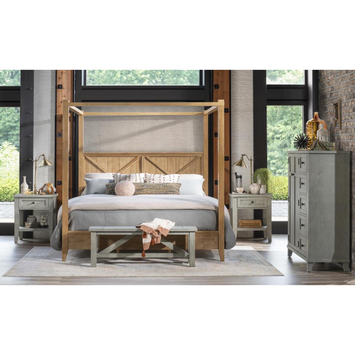 Complete Canopy Bed Ca King 6/0 Beds Amber 8