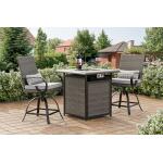 Arosa Counter Ht. Swivel Arm Chair (2/CTN) Outdoor Chairs Black/Gray 9